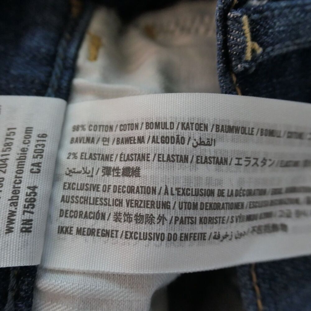 Hollister Jean Shorts Womens 27 Blue Pockets Denim Cuffed Distressed Casual - Picture 10 of 11